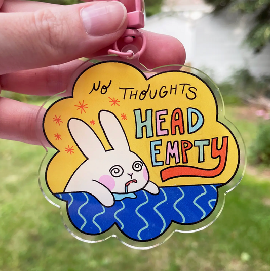 No Thoughts, Head Empty Keychain