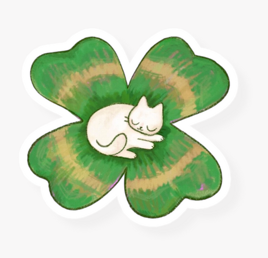 Clover Cat Sticker