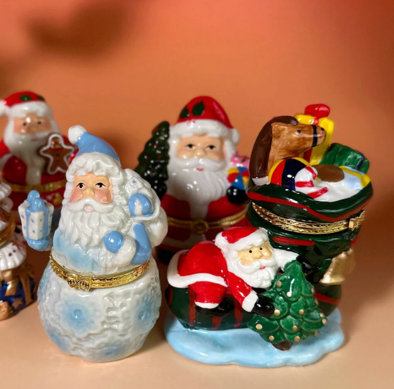 Santa Clause Trinket Boxs