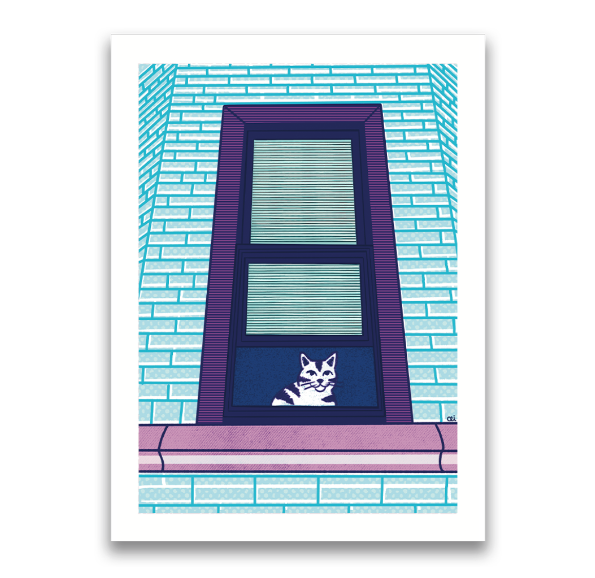 Window Kitty Print