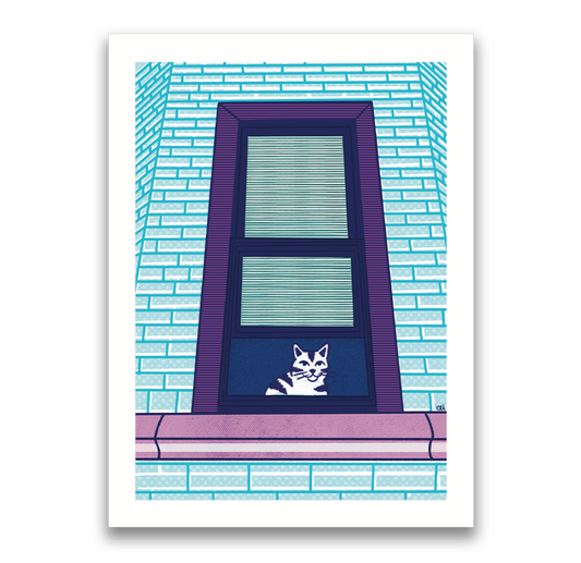 Window Kitty Print