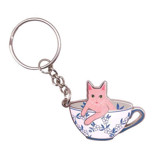 Cup of Kittea Keychain