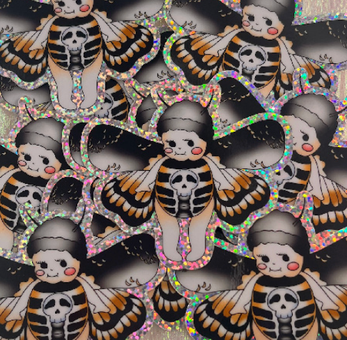 Moth Kewpie Sticker