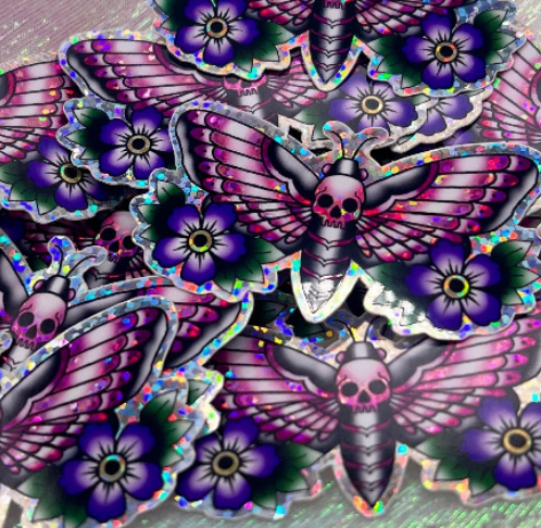 Deaths Head Moth Sticker