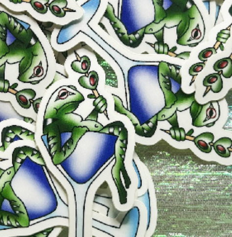 Relaxing Frog Sticker