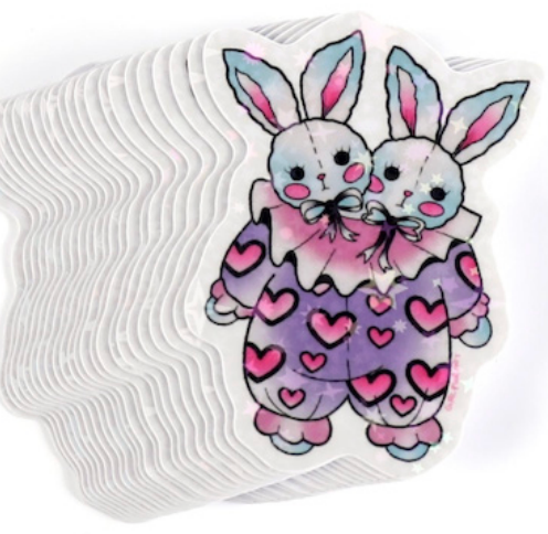 Two Headed Bunny Sticker