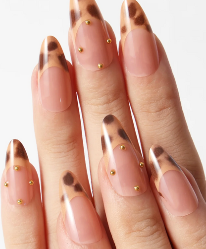 French Leopard Nails