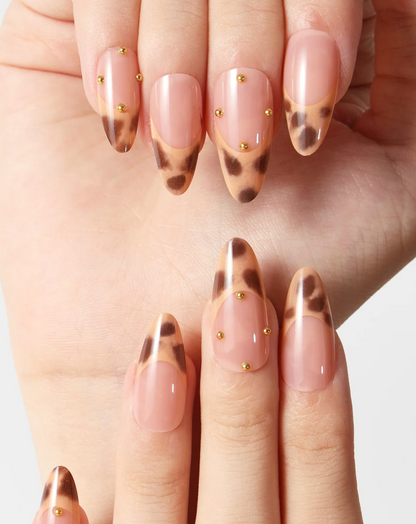 French Leopard Nails