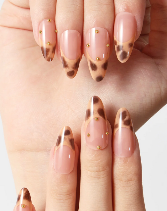 French Leopard Nails