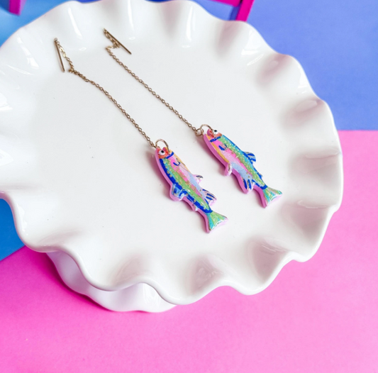 Rainbow Trout Earrings