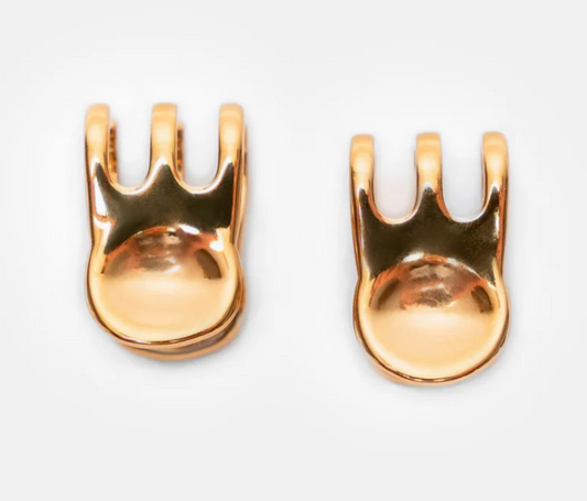 Mini Claw Clip Hoop Earrings in 18K Gold Plated Stainless Steel