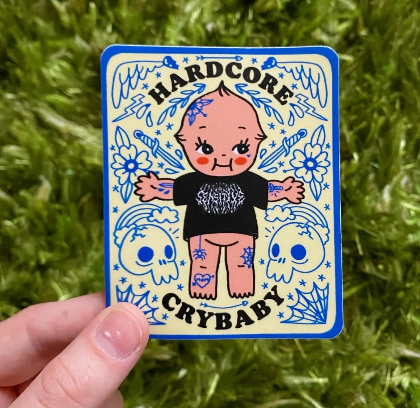Hardcore crybaby sticker - light tone