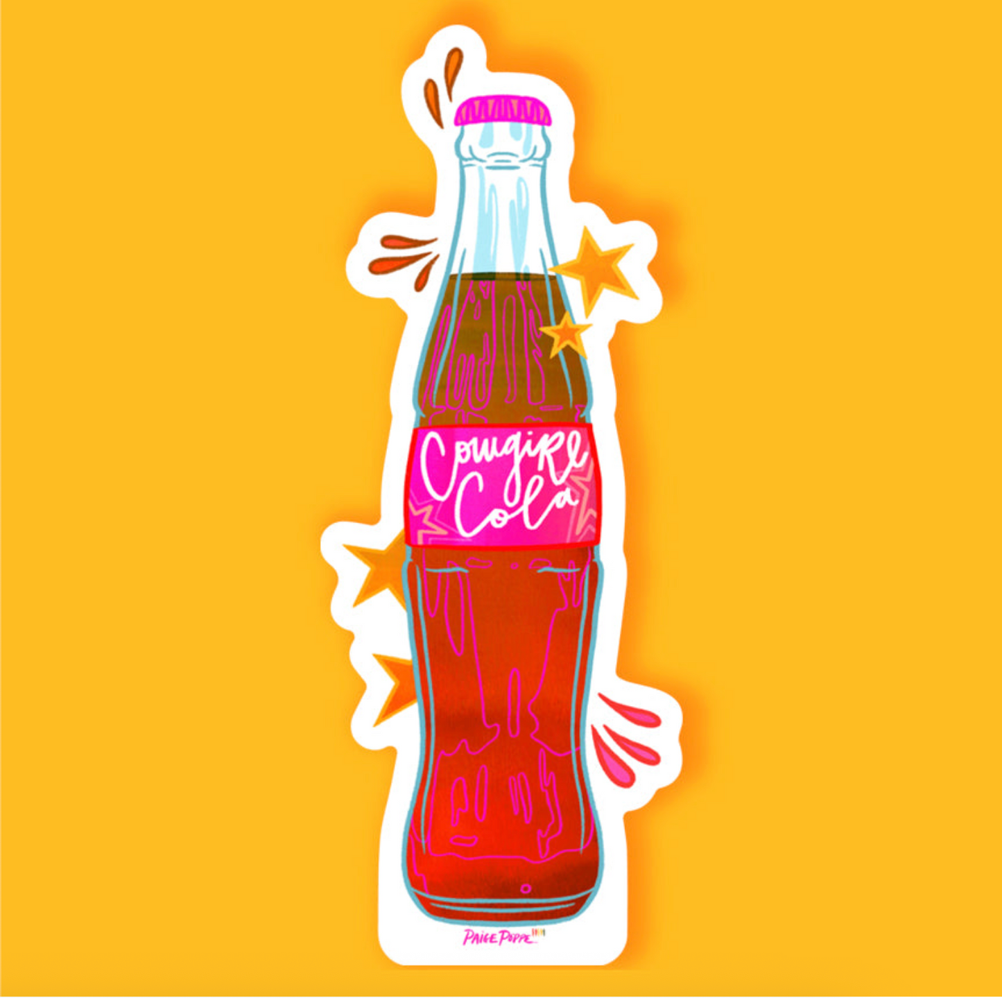Cowgirl Cola Diecut Sticker