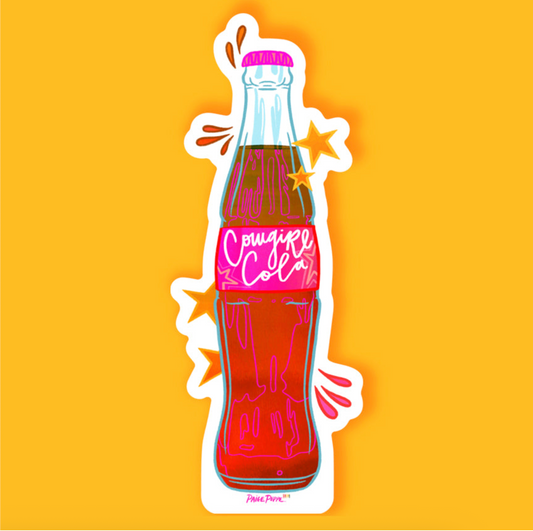 Cowgirl Cola Diecut Sticker