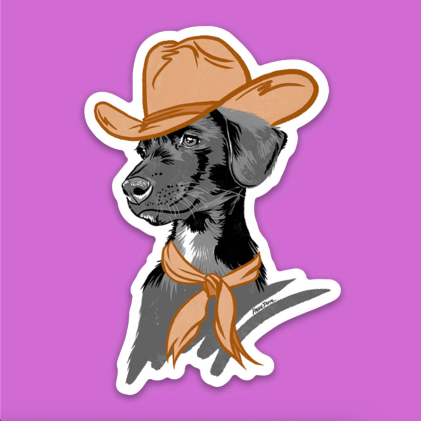 CowBogey Dog Diecut Sticker