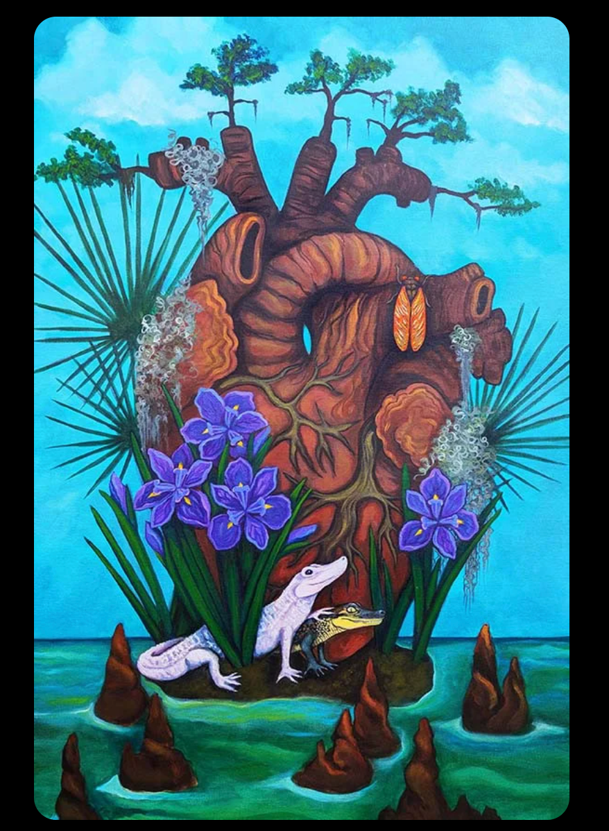Cypress Heart Print