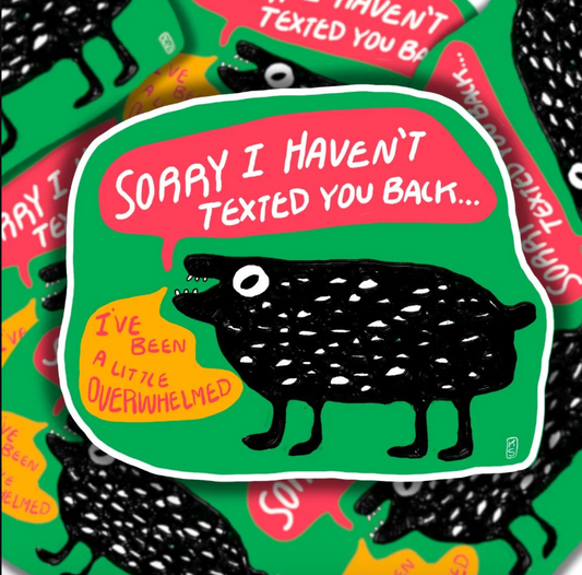 Text You Back Sticker