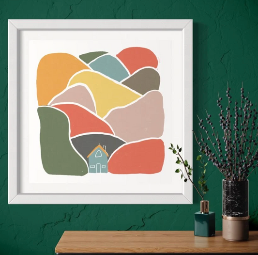 House With Hills Print