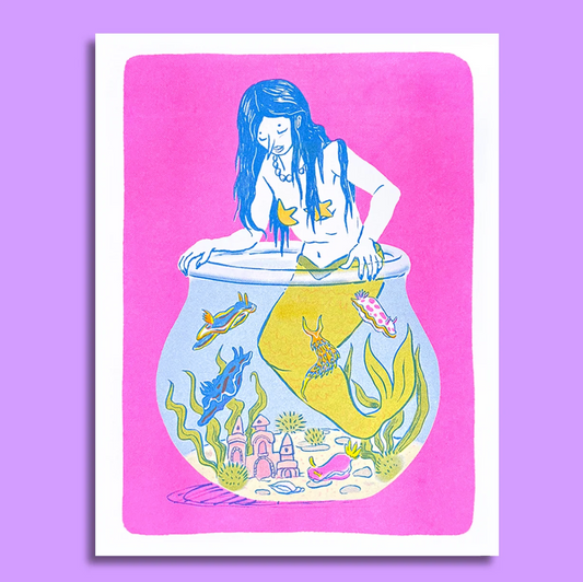 Mermaid & Her Nudis Print