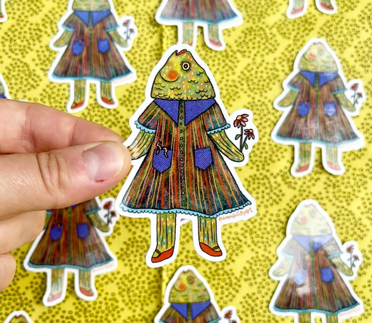 Gussied Up Fish Sticker