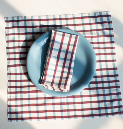 Gingham Cotton Napkin Set