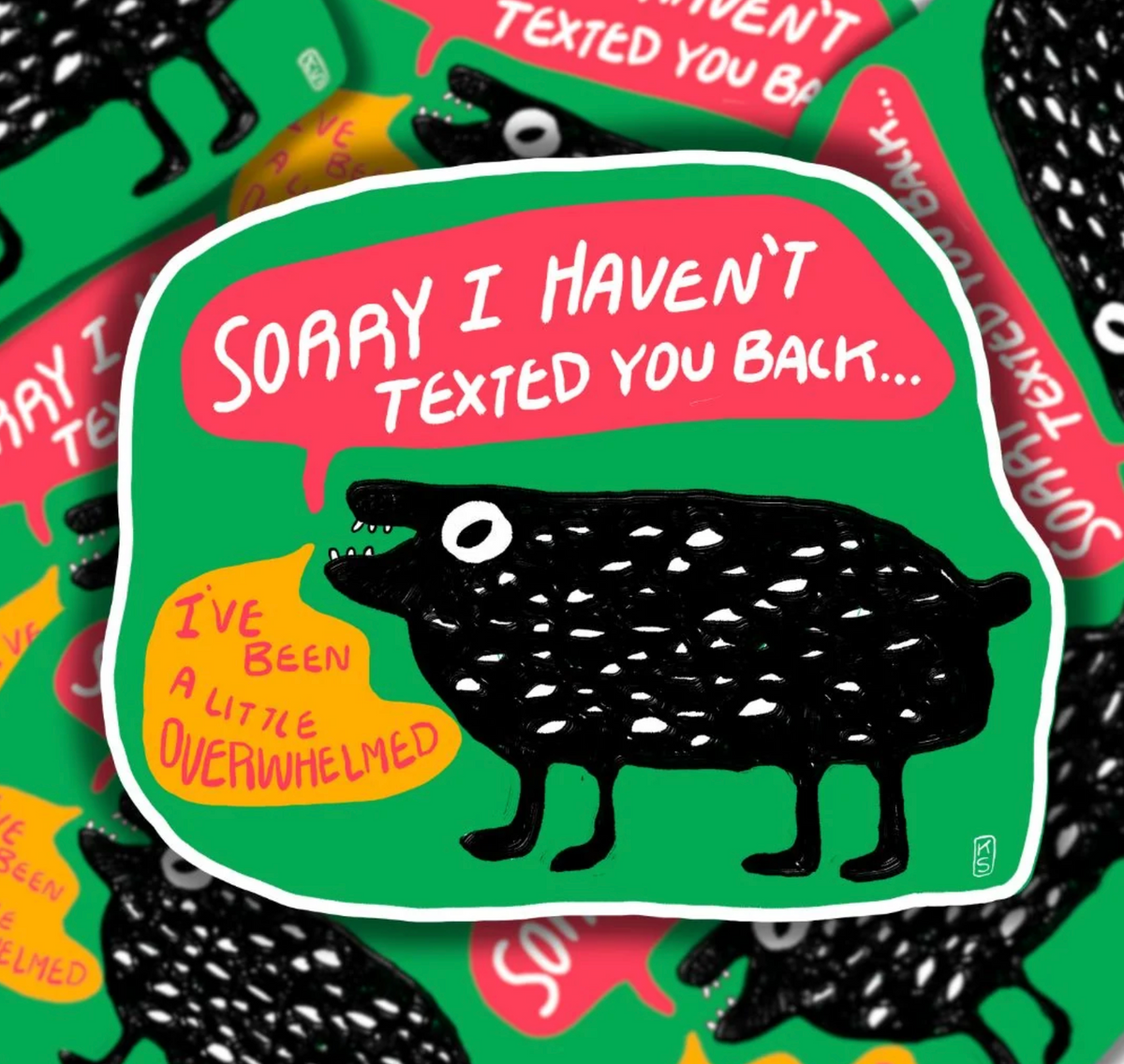 Text You Back Sticker