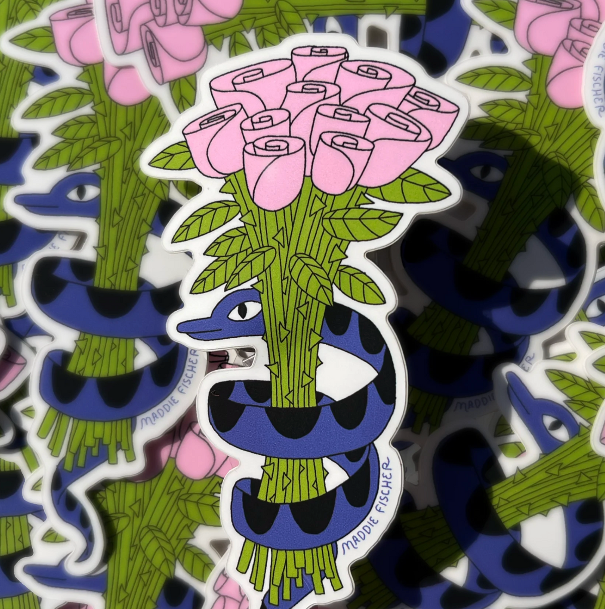 Snake Bouquet Sticker