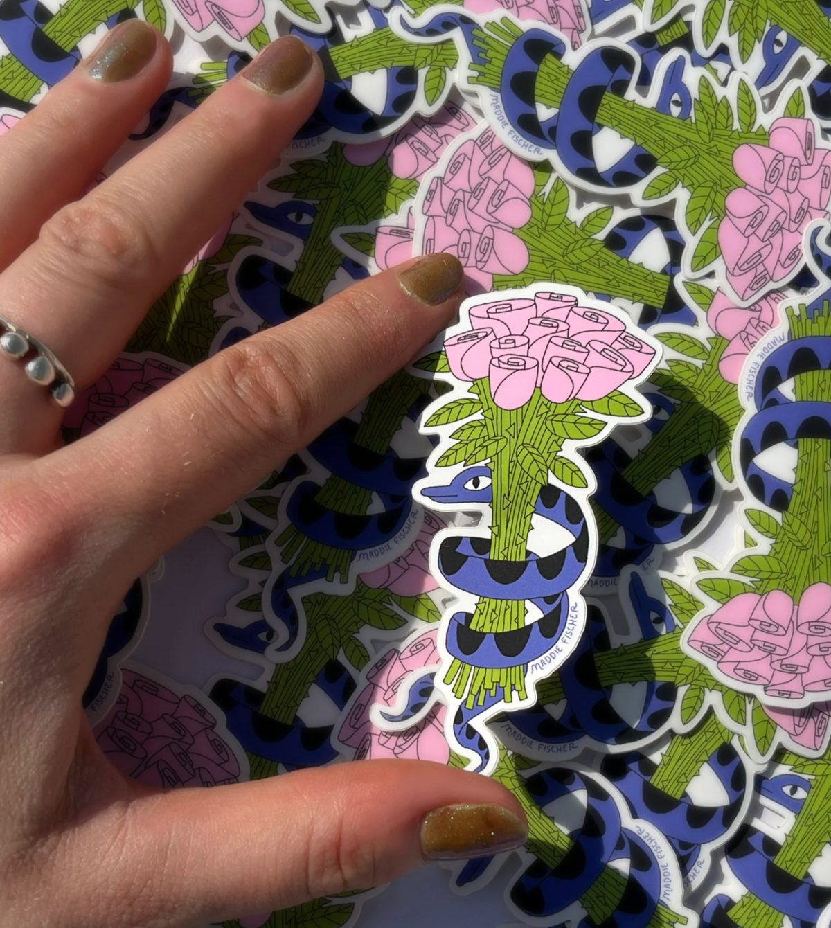 Snake Bouquet Sticker