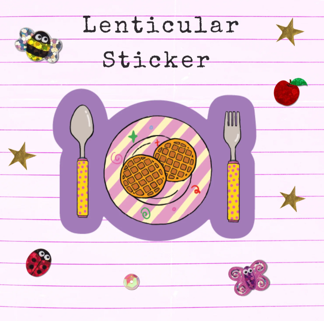 Plate Lenticular Sticker