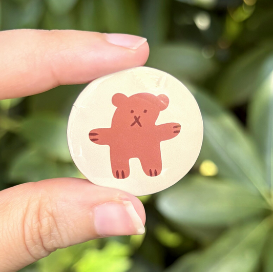 Bear Pin! Teddy Bear Pin-Back Button