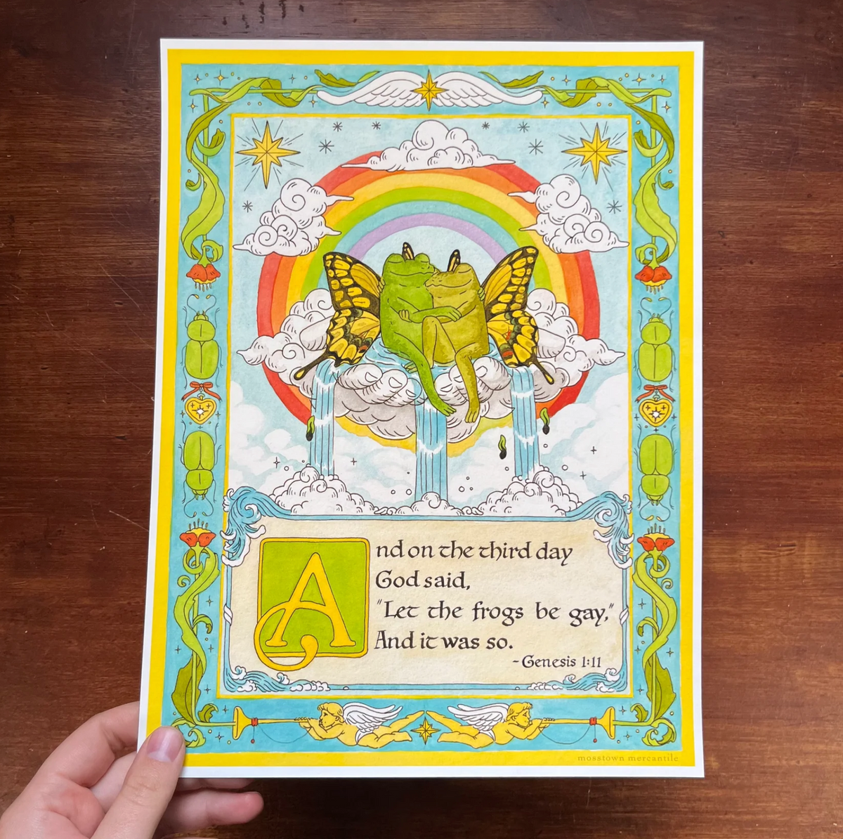 Creation of Frogs Art Print