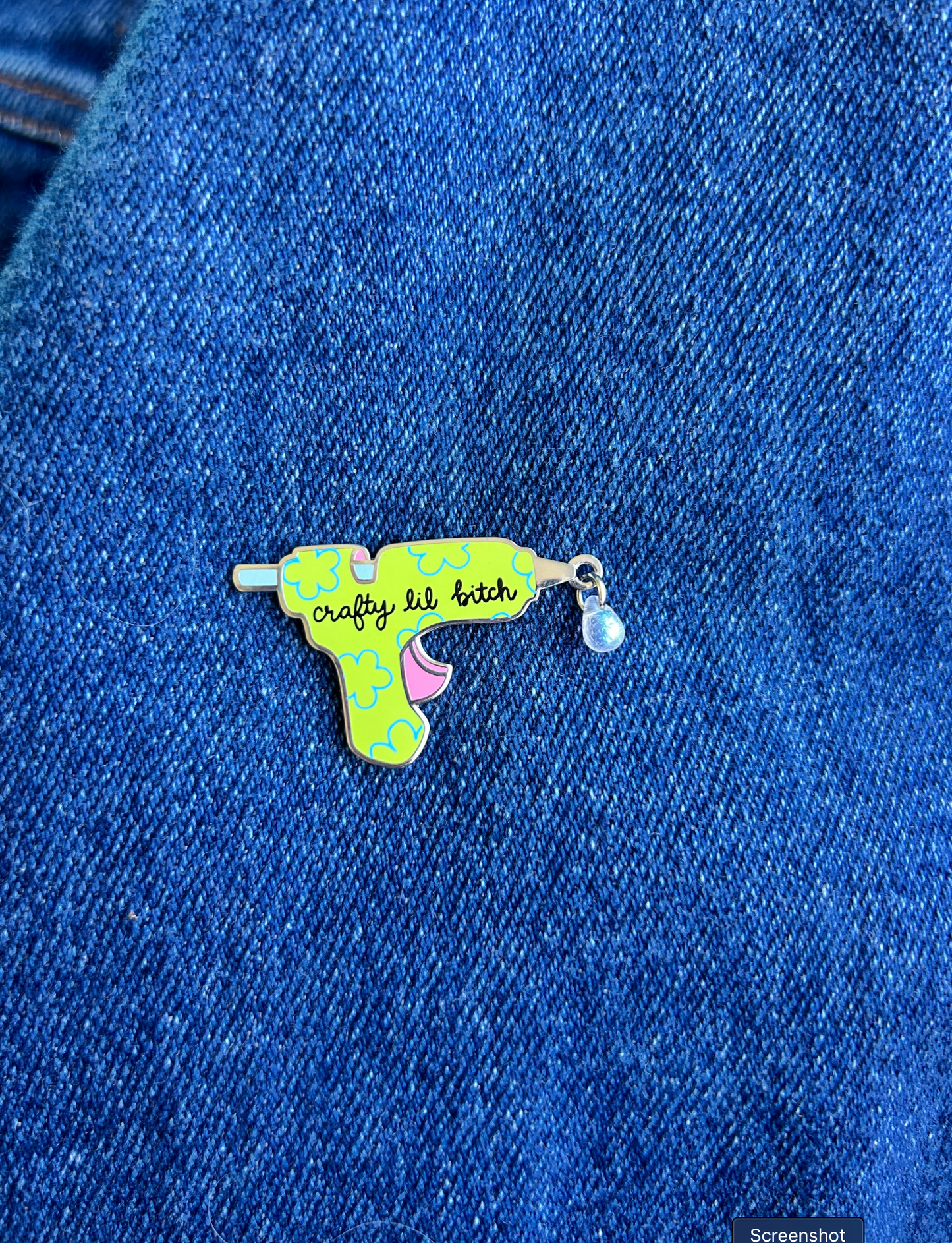 Hot Glue Gun Enamel Pin