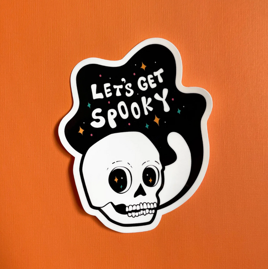 Let's Get Spooky Skull Sticker