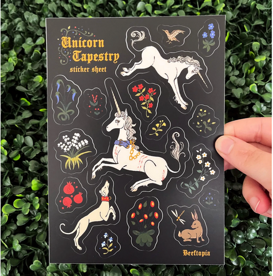 Unicorn Tapestry Sticker Sheet