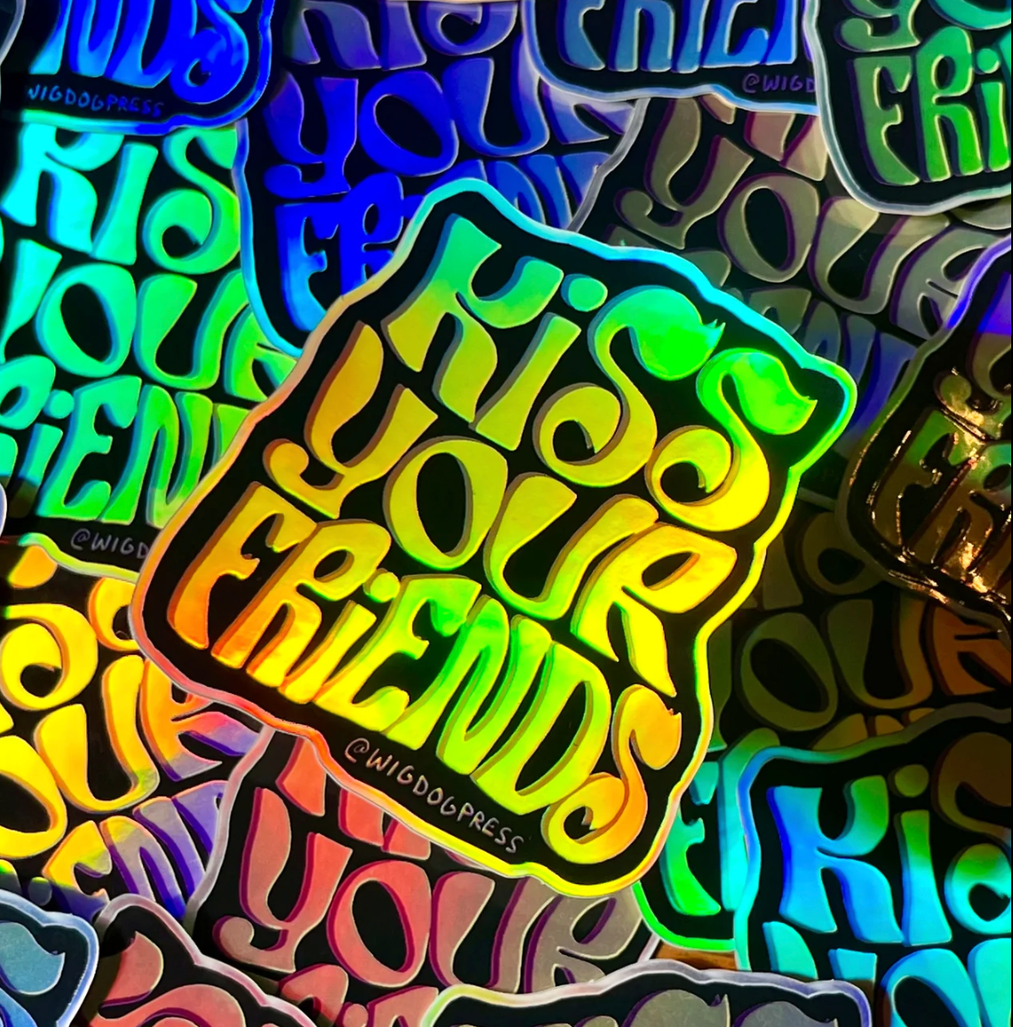 Kiss Your Friends Sticker
