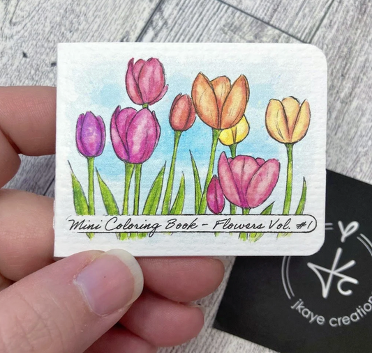 Pocket Sized Coloring Book- Flowers