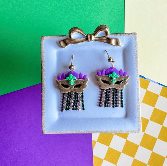 Mardi Gras Mask Earrings