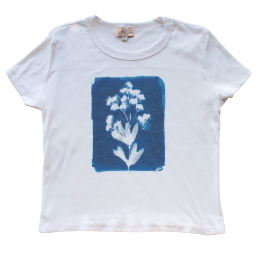 Cyanotype Flower Baby Tee