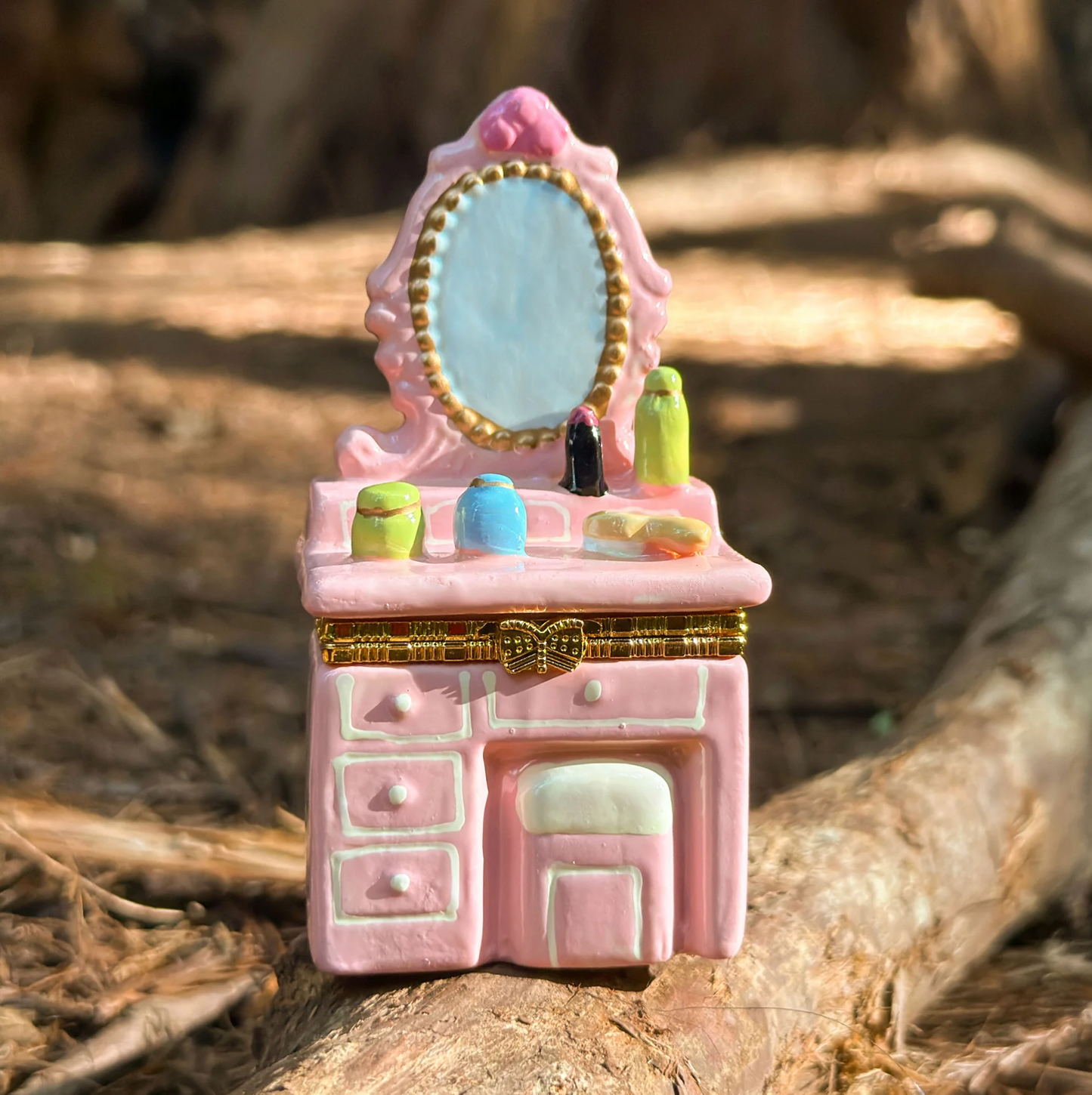 Pink Vanity Trinket Box