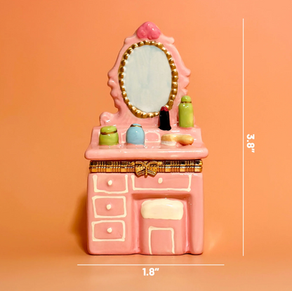 Pink Vanity Trinket Box