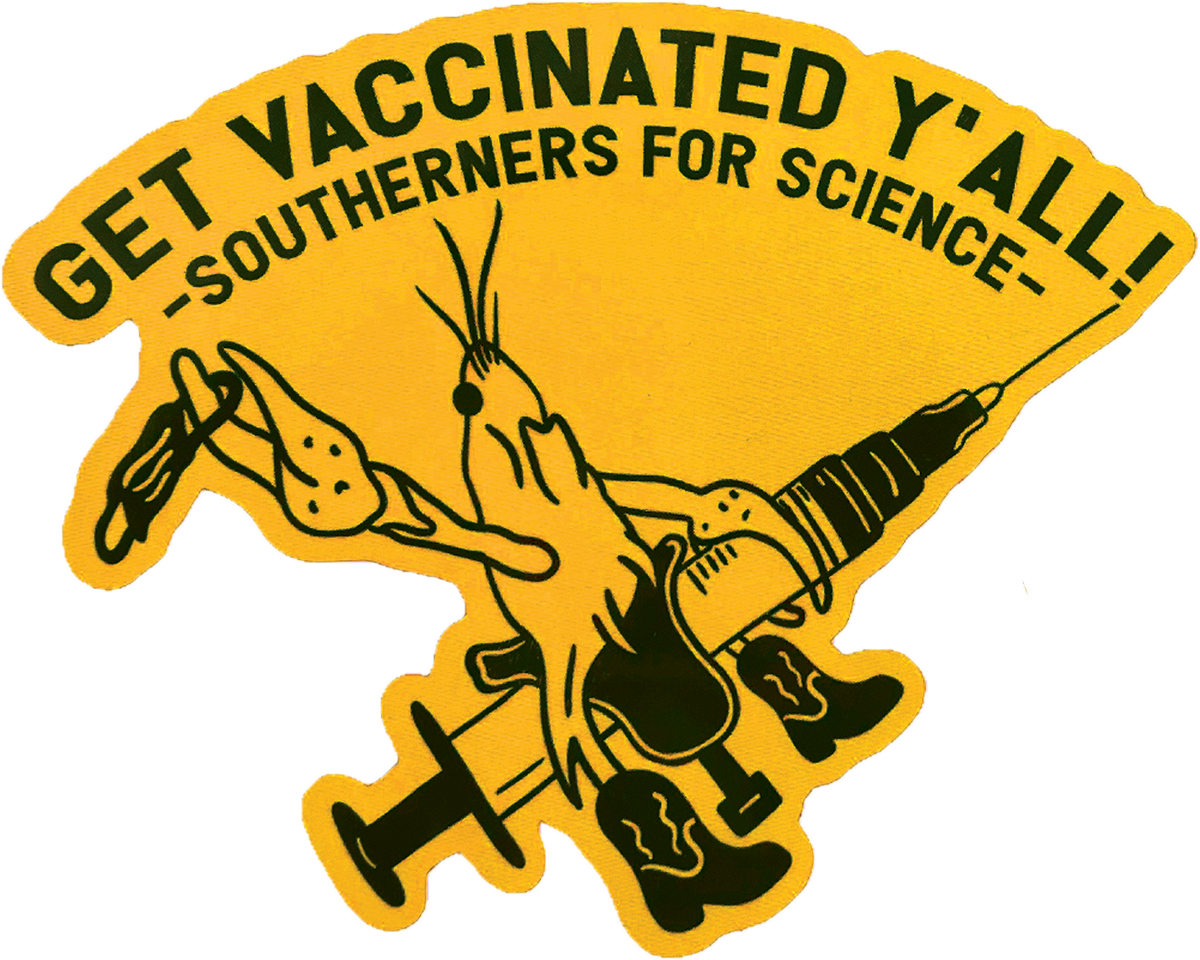 Southerners for Science Crawfish Sticker