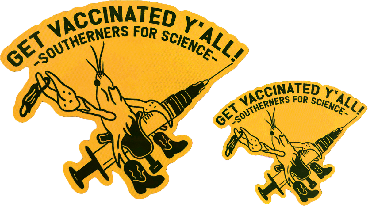 Southerners for Science Crawfish Sticker