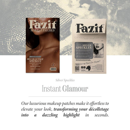 Silver Decolletage Glitter Makeup Patches