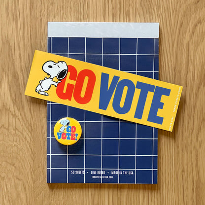 3P4 x Peanuts® - Snoopy Go Vote Magnet