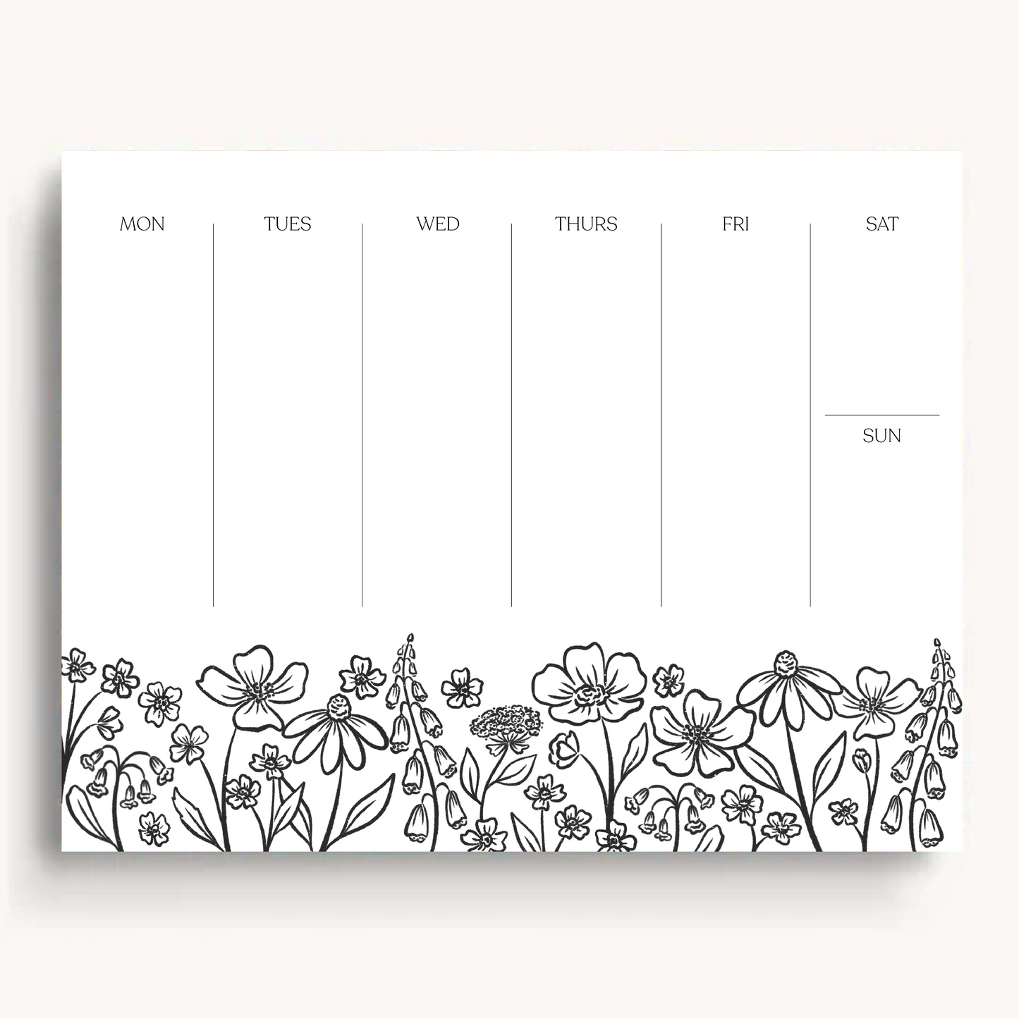 Floral Weekly Planner Notepad