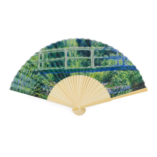 Hand Fan, Bamboo,  Monet, Japanese Bridge