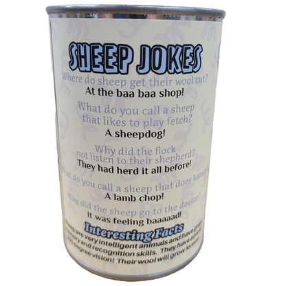 Canned Sheep Stuffed Farm Animal Plush w/Jokes | Unique Gift