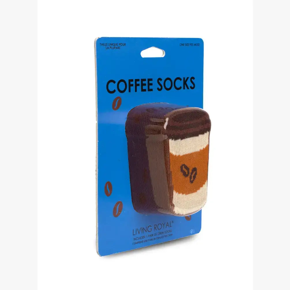 3D Packaged Socks - Coffee Cup w/ Beans