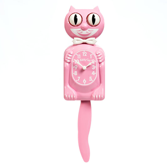 Pink Satin Kitty-Cat Klock (Smaller Size)