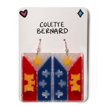 Acadiana Flag Earrings